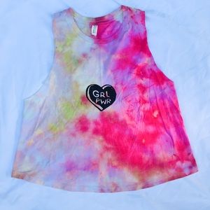 Girl Power Muscle Tank Crop